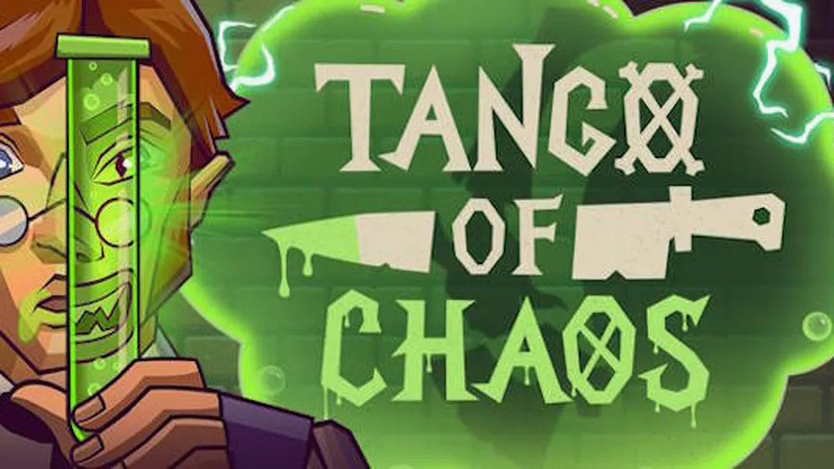 Tampilan visual slot Tango of Chaos dengan elemen laboratorium yang unik